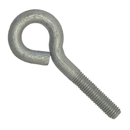 BEB38312G 3/8"-16 x 3-1/2" Bent Eye Bolt (Per Print), Carbon Steel, HDG